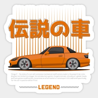 Tuner Orange S2K JDM Sticker